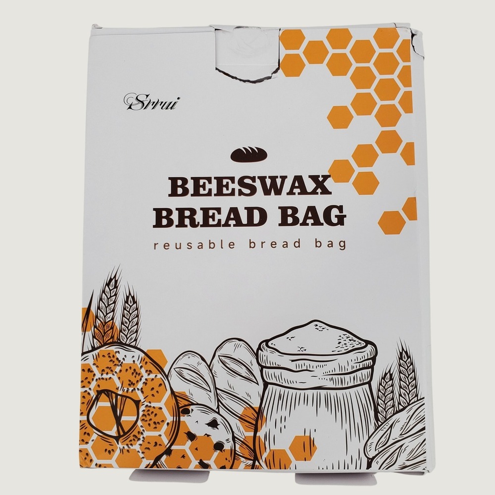 Srrui Reusable Beeswax Bread Bag Organic Cotton Food Wrap Eco Friendly New
